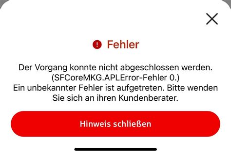 Sparkassen App Fehler