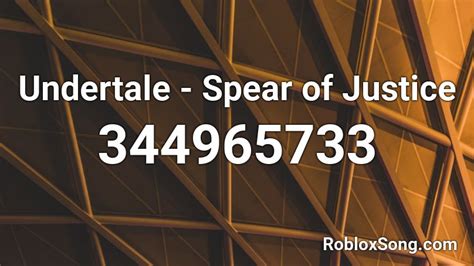 Spear of Justice Roblox ID