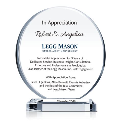 Special Recognition Award Wording Sample Templates