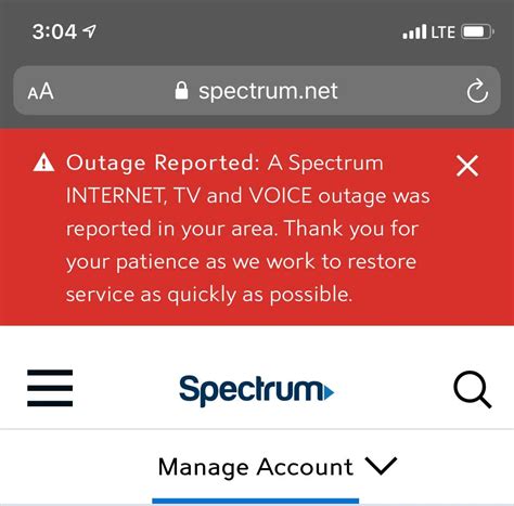 Spectrum Austin Outage: A Message from Spectrum