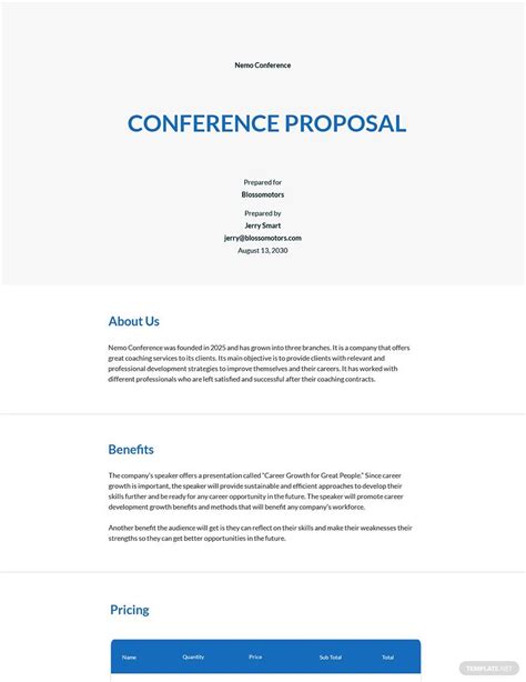 Speech For Conference Presentation Proposal Sample