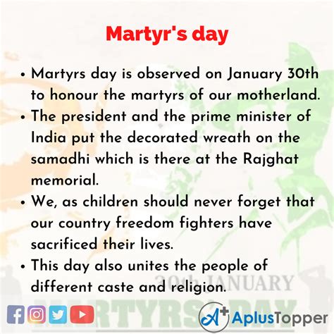 Speech For Martyrs Day