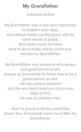 Speech For My Grandads Funeral Homes