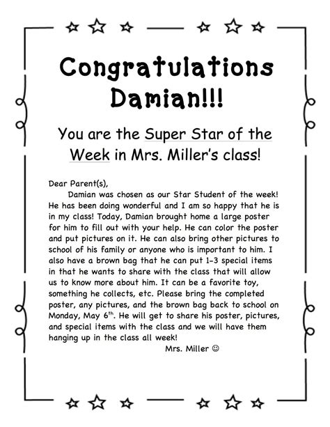 Speech For Student Of The Week