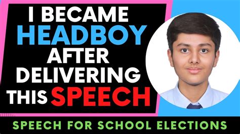 Speech For Vice Head Boy