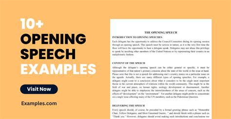 Speech Opening Examples
