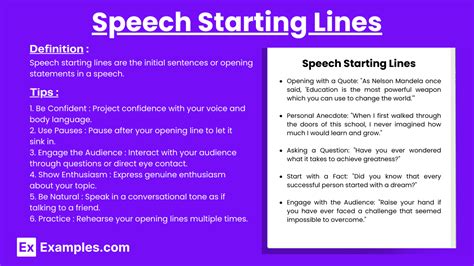 Speech Opening Lines