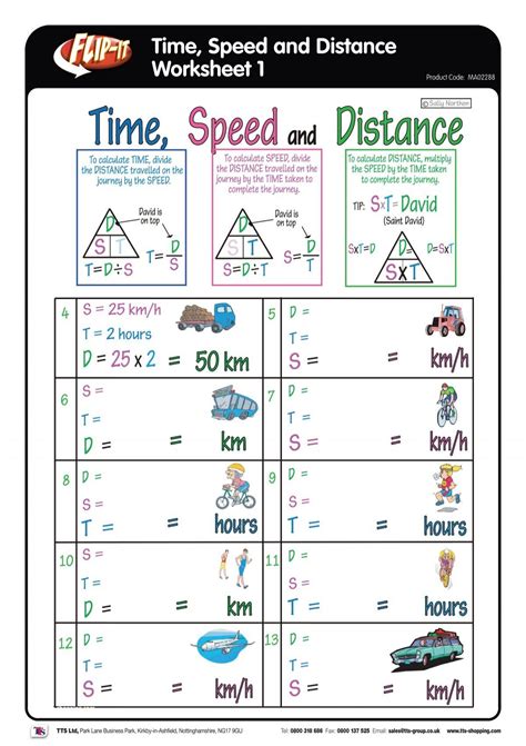 Speed Time And Distance Worksheet