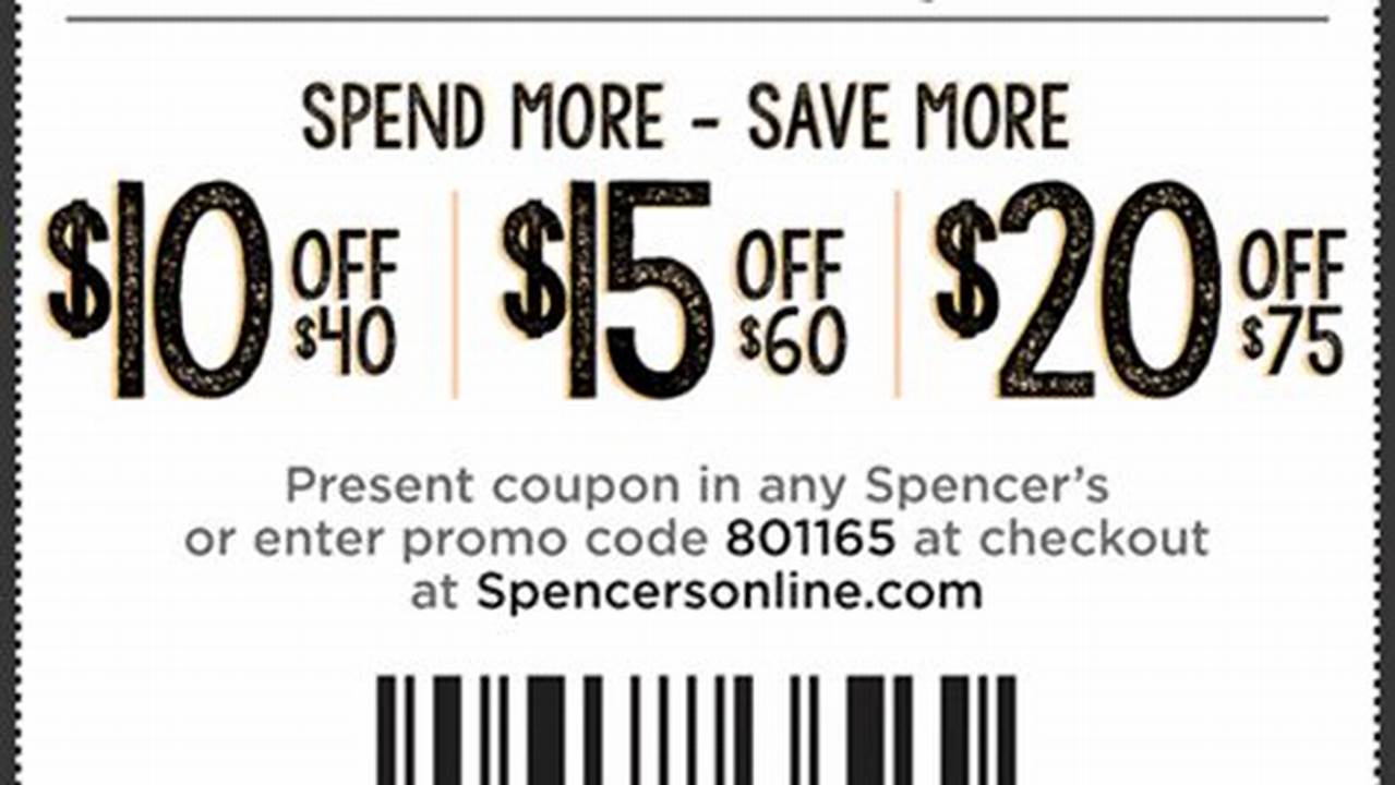 Spencers Coupons 2024