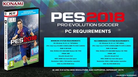 Spesifikasi Pes 2018