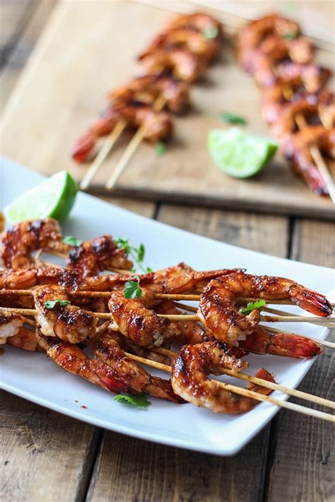 Spicy Sriracha Lime Grilled Shrimp Skewers