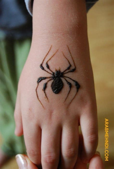 Spider by Boxcar Tattooer Henna hand tattoo, Hand henna