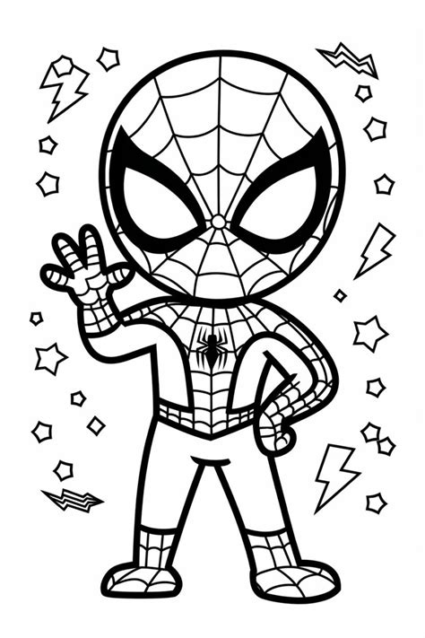 Spider Boy Cartoon Coloring Pages Free