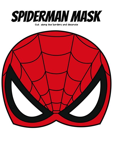 Spider Man Mask Templates