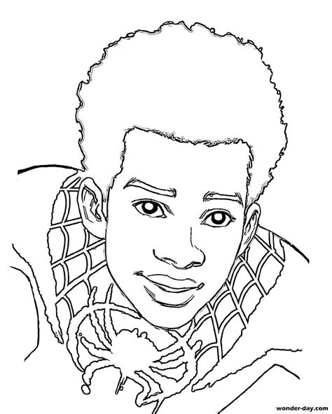 Spider Man Miles Morales Coloring Pages Printable