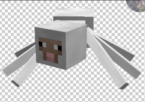 Spider Sheep Minecraft Cursed Image