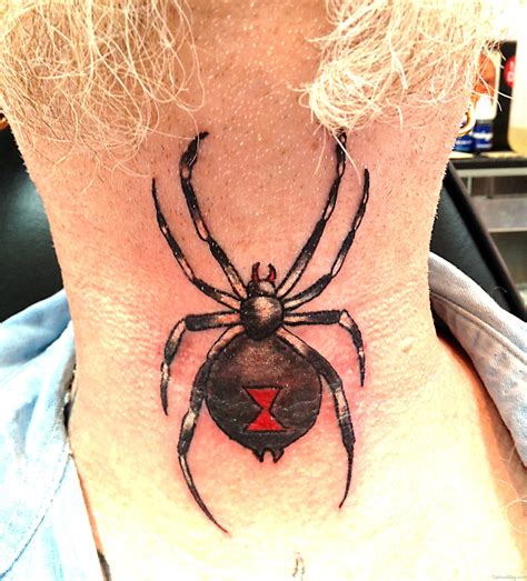 Spider Throat Tattoo