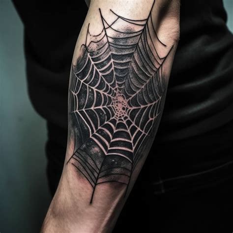 Spider Web Tattoo Elbow Meaning