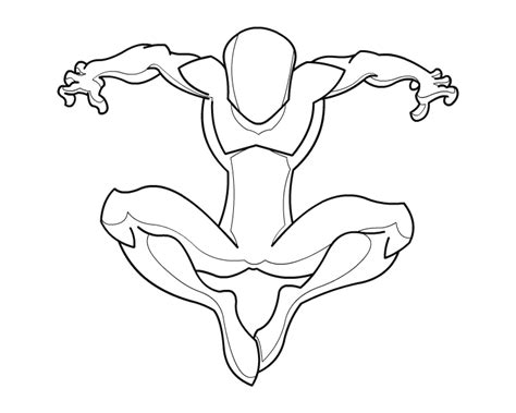 Spiderman Drawing Template