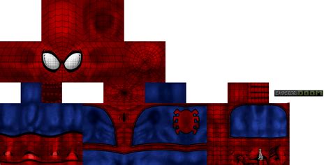 Spiderman Minecraft Skin Template