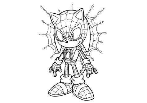 Spiderman Sonic Coloring Pages