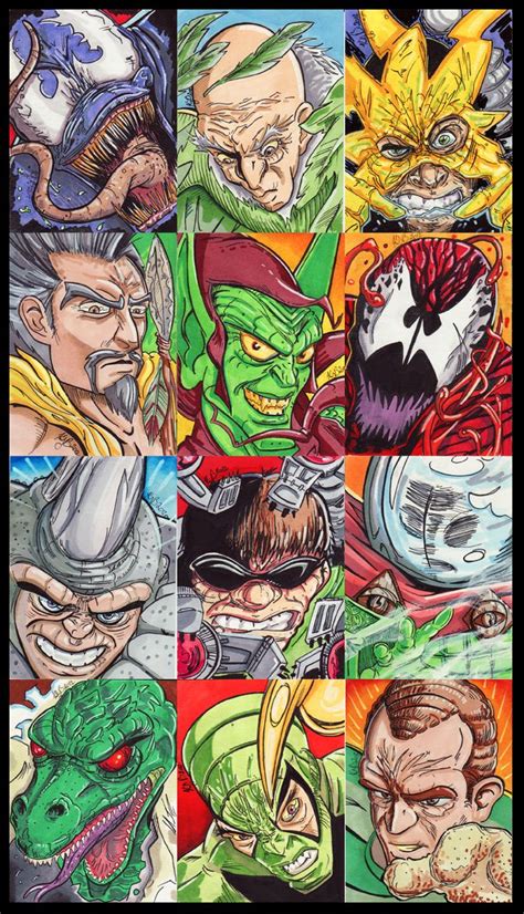 Spiderman Villains Drawing