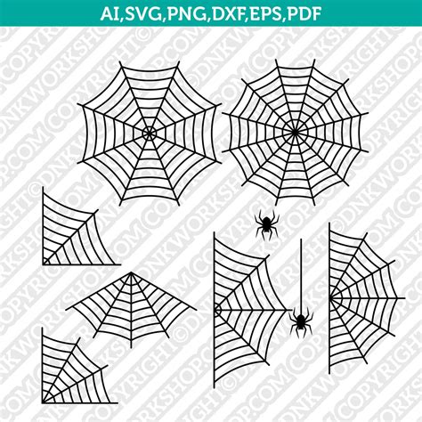 Download Spiderweb Design Set SVG File - SVG Design Silhouette DXF Files