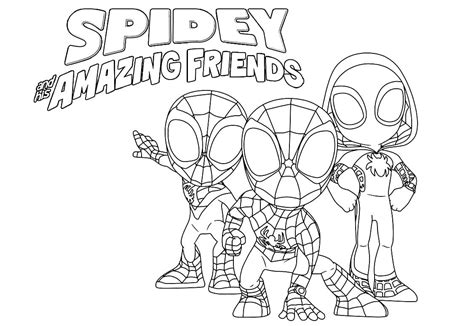 Spidey And His Amazing Friends Coloring Page Printable