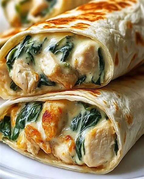 Spinach Wrap Recipe with Chicken