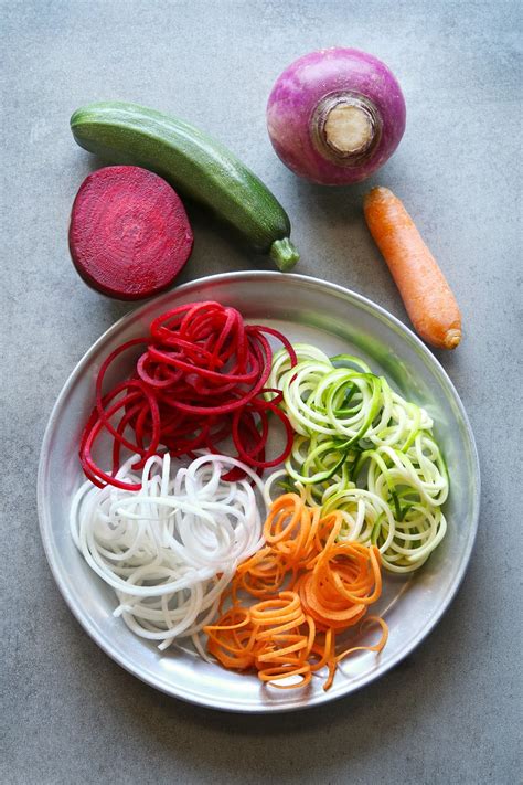 Image of Spiralizing vegetables.