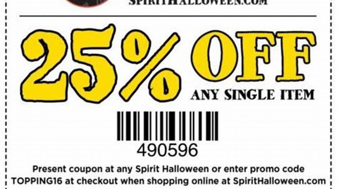 Spirit Halloween Coupon Code 2025 Code