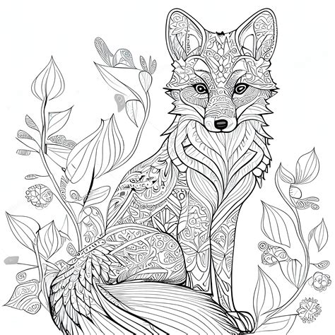 Spirit Fox Coloring Page