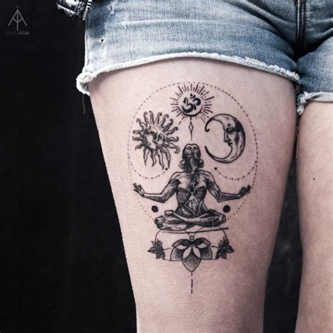 Spiritual Catholic Christian Sleeve Tattoo Designs on