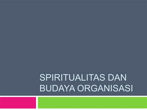 Spiritualitas dan Budaya