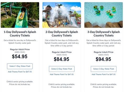 Splash Country tickets value