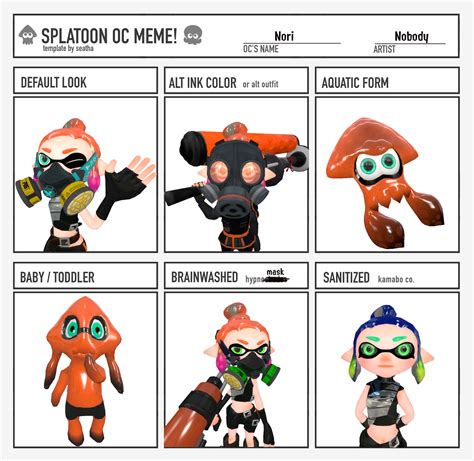 Splatoon Oc Template