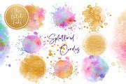 Download Splattered Circle Clipart Set Commercial Use For Crafts