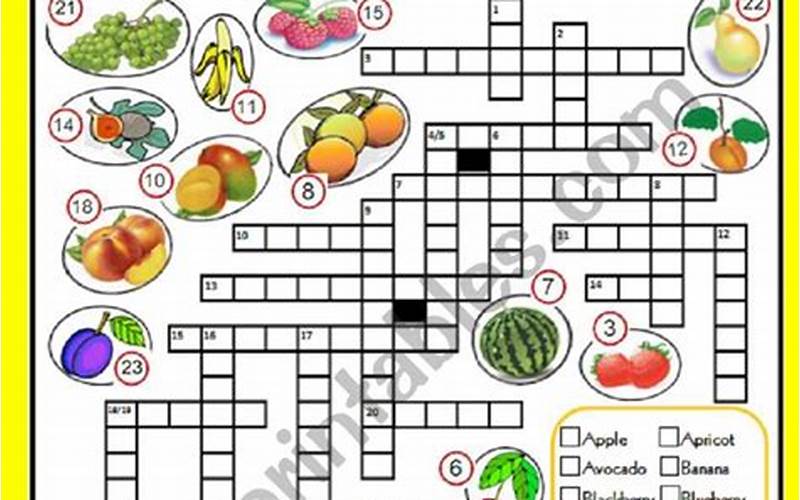 Split Fruit Crossword Clue: A Comprehensive Guide