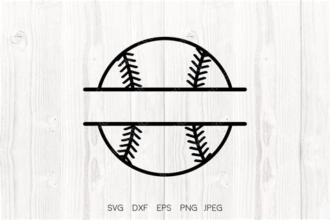 Step up to the Plate with our Trendy Split Baseball SVG - Perfect for Your Next DIY Project!