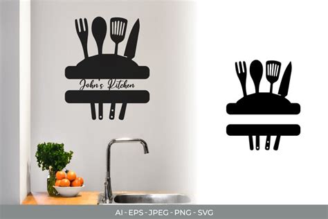 Download Split Kitchen Sign For Silhouette