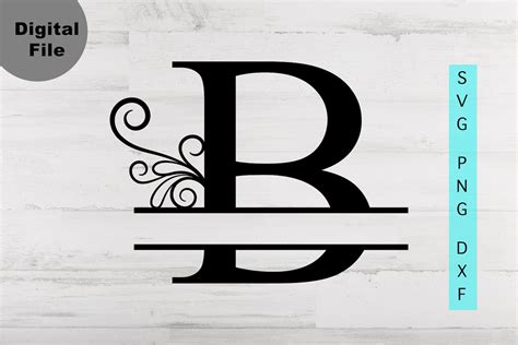 Download Split Monogram B Frame For Cricut