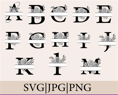 Download Split Monogram Bundle, Monogram Commercial Use For Crafts
