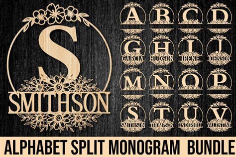 Download Split Monogram Bundle, Monogram Commercial Use Free PSD Mockups