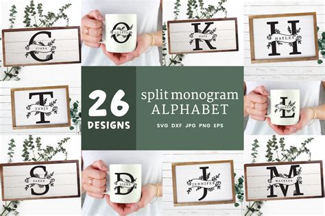 Download Split Monogram Bundle, Monogram Crafts
