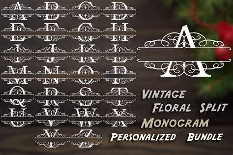 Download Split Monogram Bundle, Monogram Creativefabrica