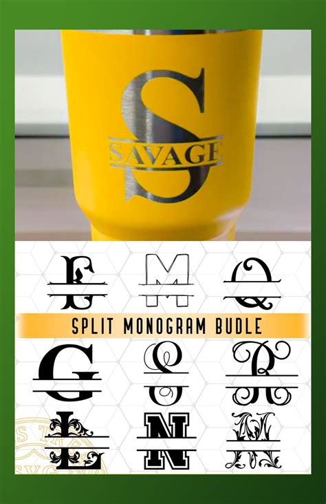Download Split Monogram Bundle, Monogram Creativefabrica DXF Files