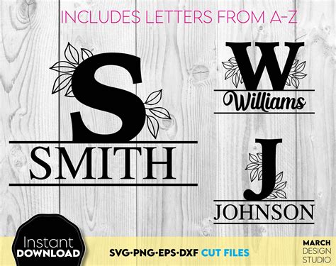 Download Split Monogram Bundle, Monogram Files