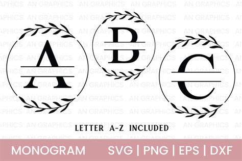 Download Split Monogram Bundle, Monogram for Cricut Machine