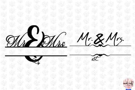 Download Split Monogram Bundle SVG Wedding Gift Commercial Use DXF Files