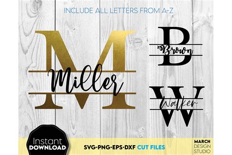 Download Split Monogram Bundle SVG Wedding Gift Images